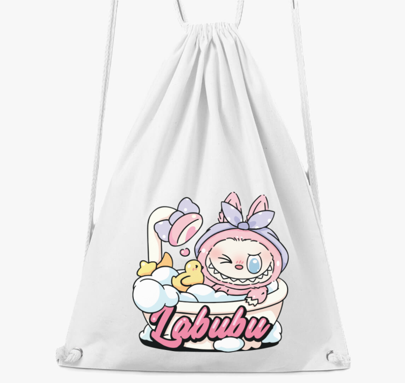 Habfürdős labubu tornazsák 