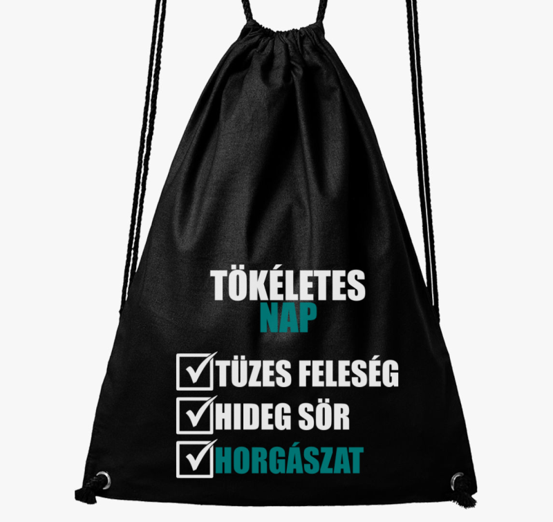 Tökéletes nap a horgászatra mintás tornazsák