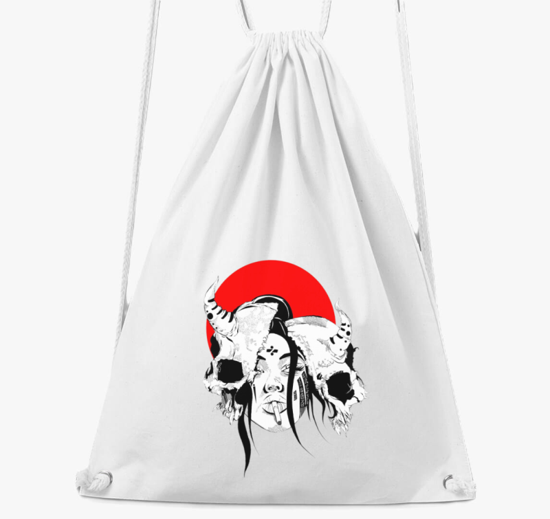 Japán női koponyás tornazsák