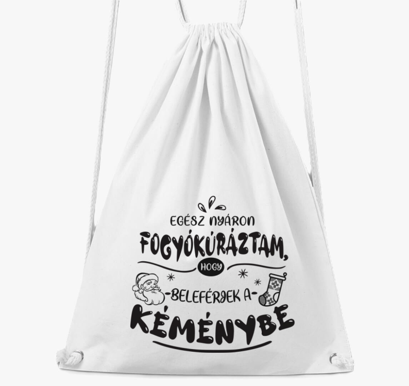 Egész nyáron fogyókúráztam, hogy beleférjek a kéménybe tornazsák