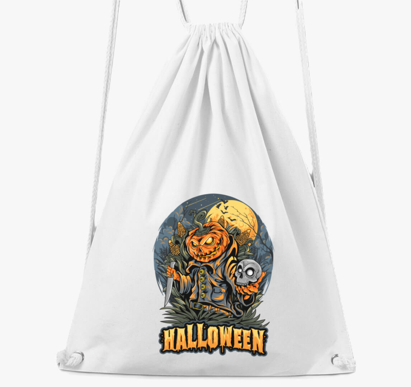 Halloween-i tökfej késsel tornazsák