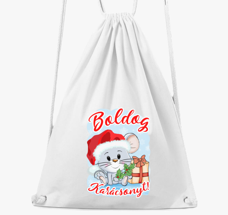 Boldog karácsonyt egérke tornazsák