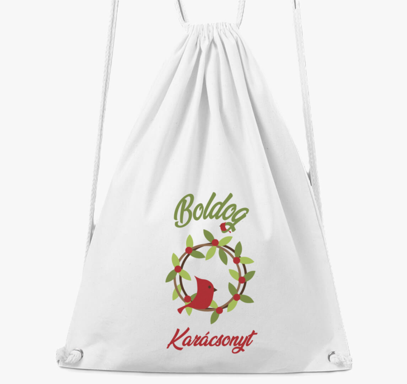 Madárkoszorú karácsonyi tornazsák