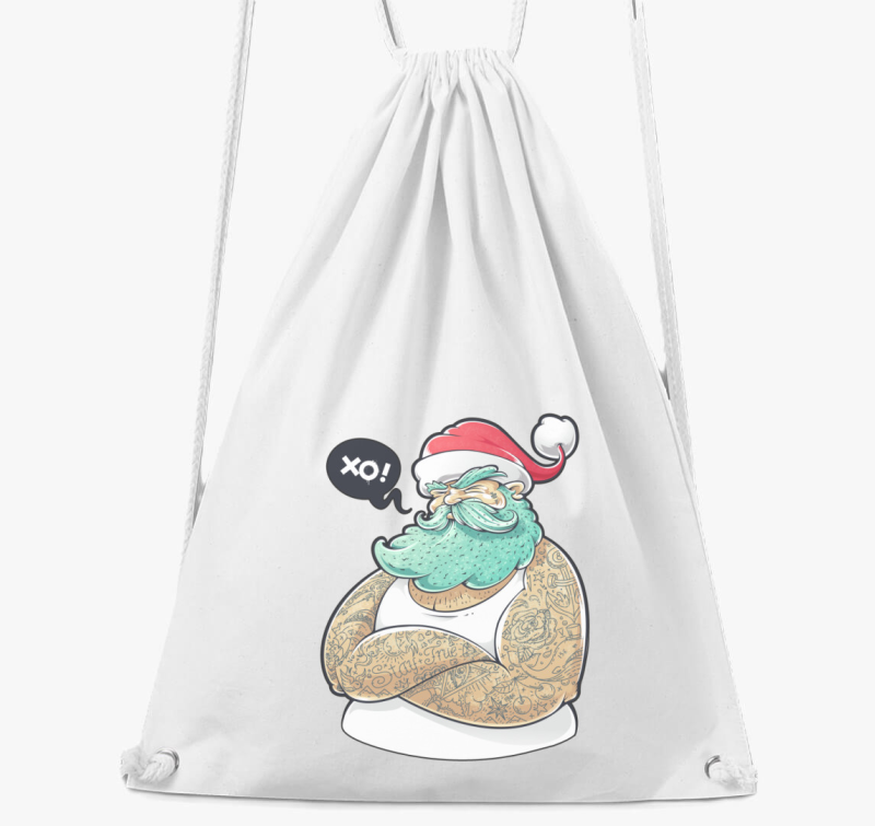 Tetovált mikulás tornazsák