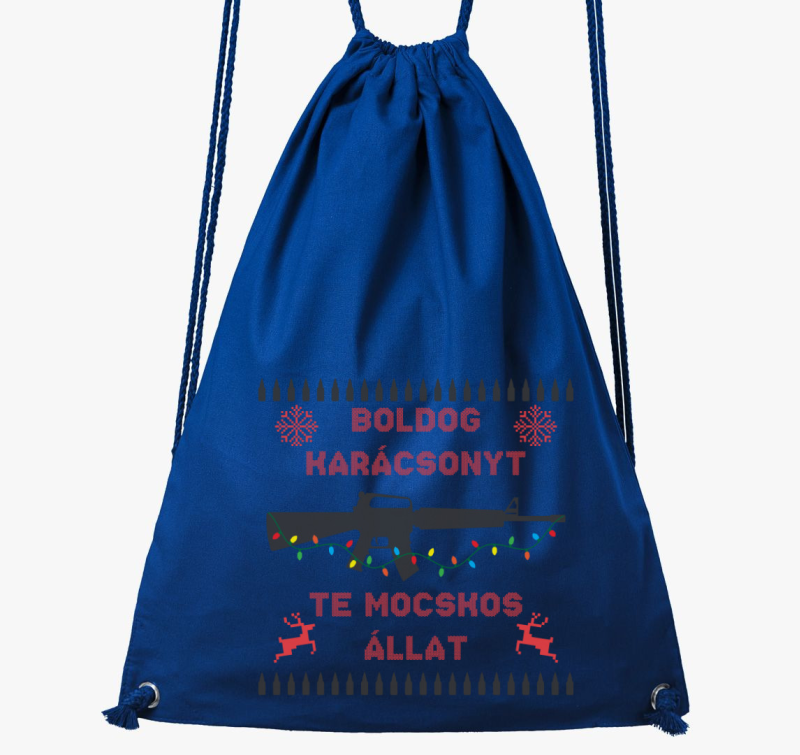 Boldog karácsonyt te mocskos állat tornazsák