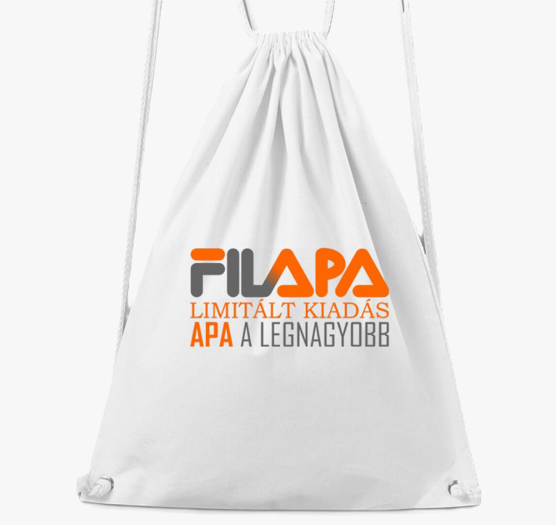 Apa fila feliratos tornazsák