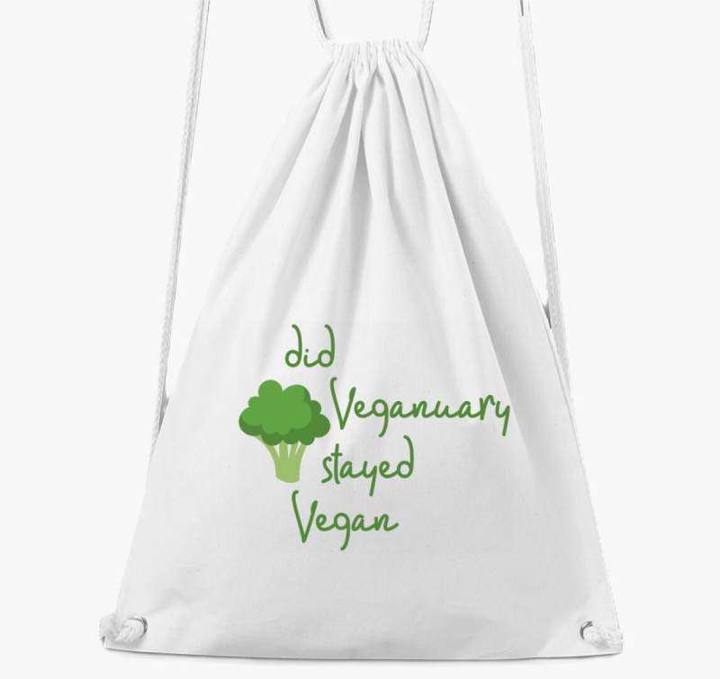 Did Veganuary brokkolis (zöld betűs) tornazsák