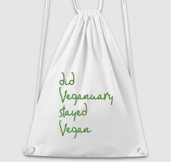 Did Veganuary (dőlt zöld betűs) tornazsák