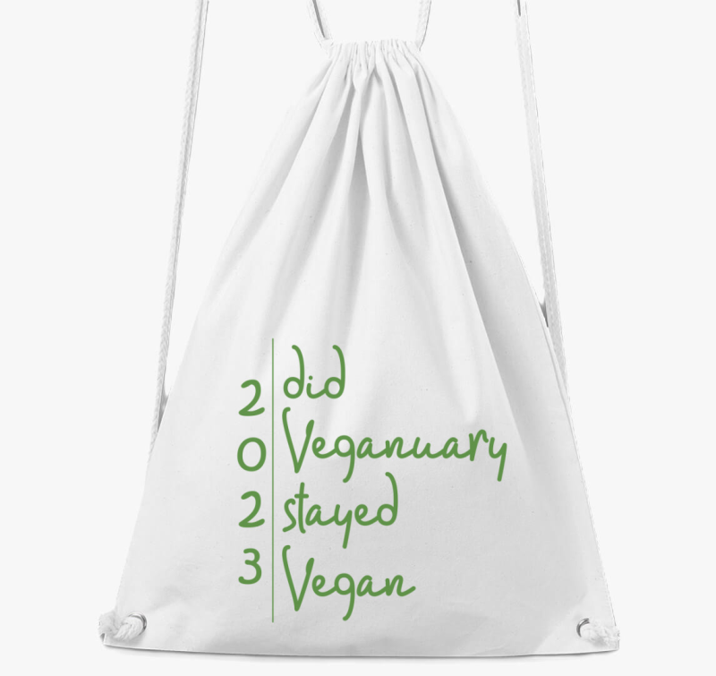 Did Veganuary 2023 (dőlt zöld betűs) tornazsák