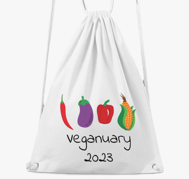Veganuary 2023 (zöldségekkel) tornazsák