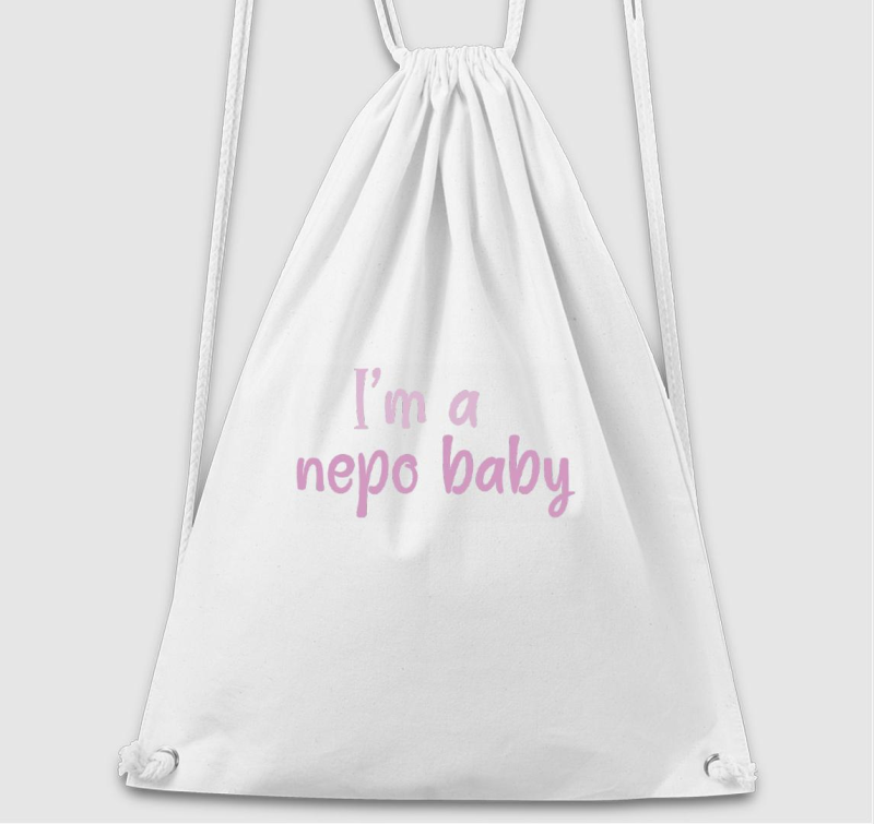 I'm a nepo baby (rózsaszín) feliratos tornazsák