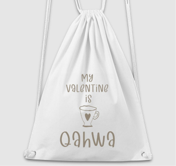 My Valentine is Qahwa - török/arab kávés (világos) tornazsák 