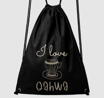 I love Qahwa - török/arab kávé (világos) tornazsák