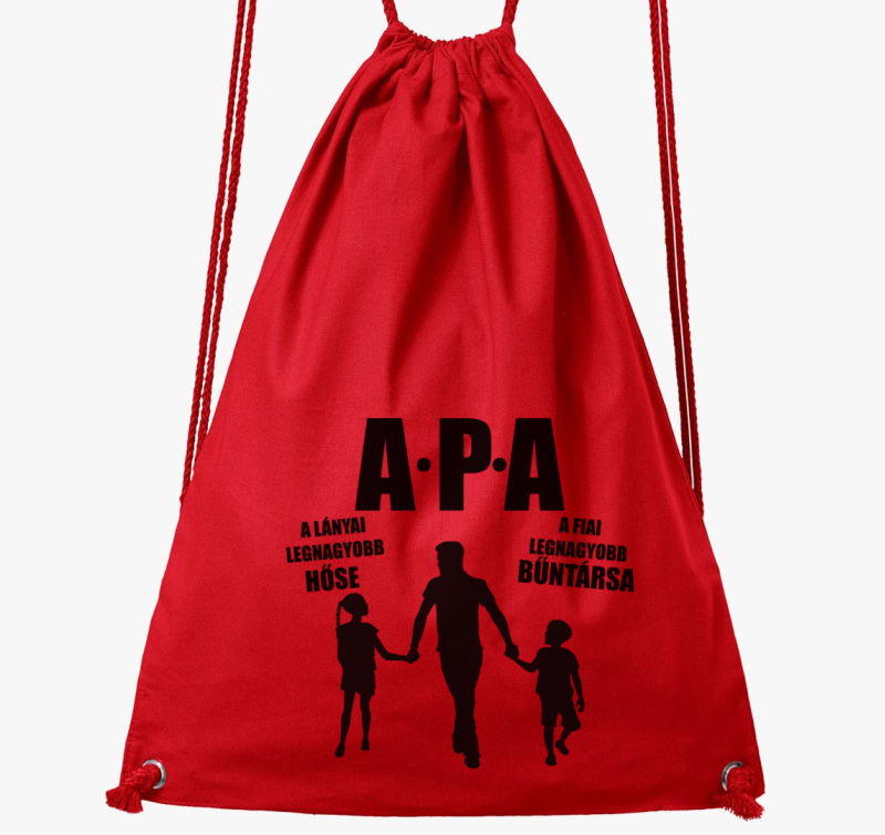 Apa lánya és fia gyerekekkel tornazsák