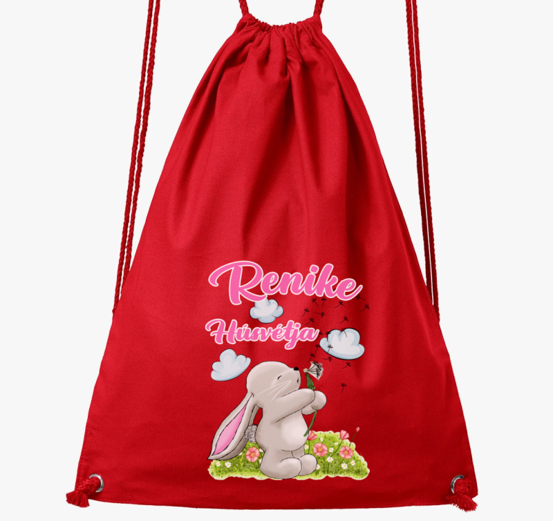 Húsvét Nyuszi fújókával névvel lány tornazsák