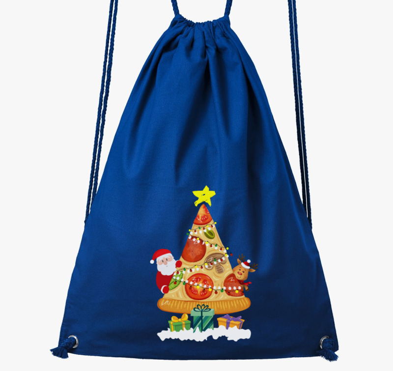 Pizzafa karácsonyra családi tornazsák