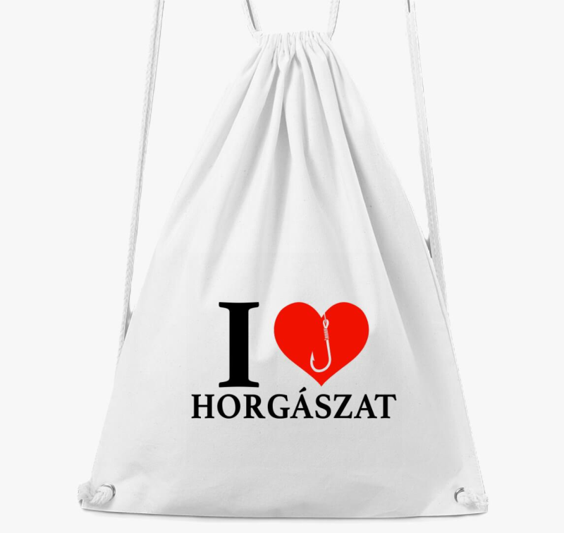 I love horgászat tornazsák