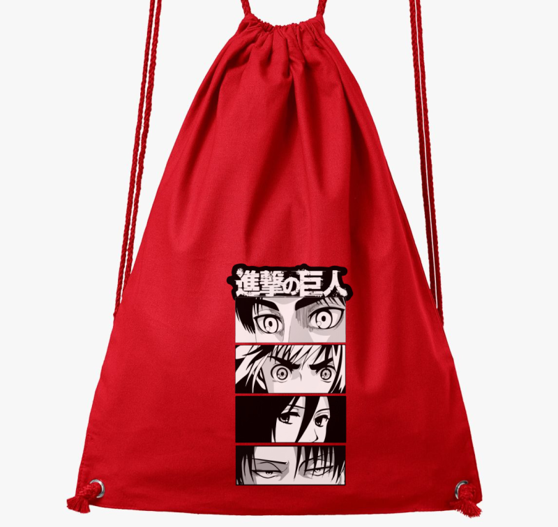 Attack on Titan csapat felirat tornazsák