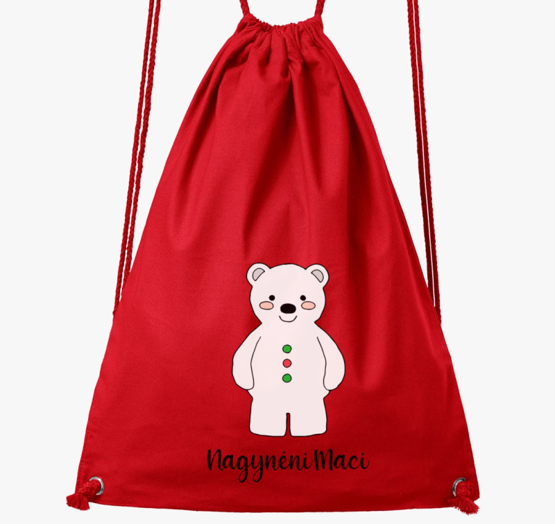 Nagynéni maci karácsonyi tornazsák