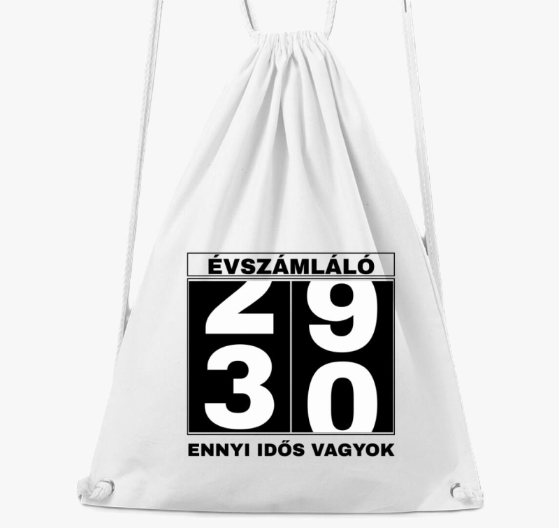 Évszámláló 30 éves szülinapi tornazsák