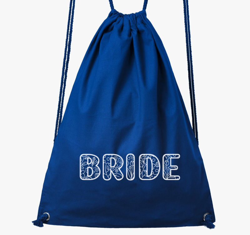 Bride fehér virágos betűs tornazsák