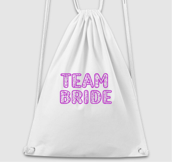 TEAM Bride virágos pink tornazsák