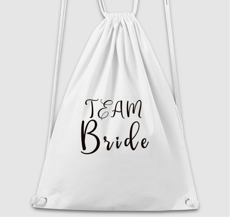 TEAM Bride fekete tornazsák