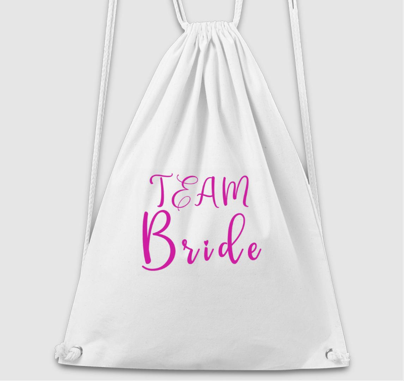 TEAM Bride pink szivecske tornazsák