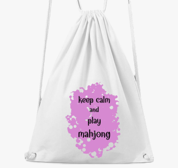 keep calm mahjong pink tornazsák