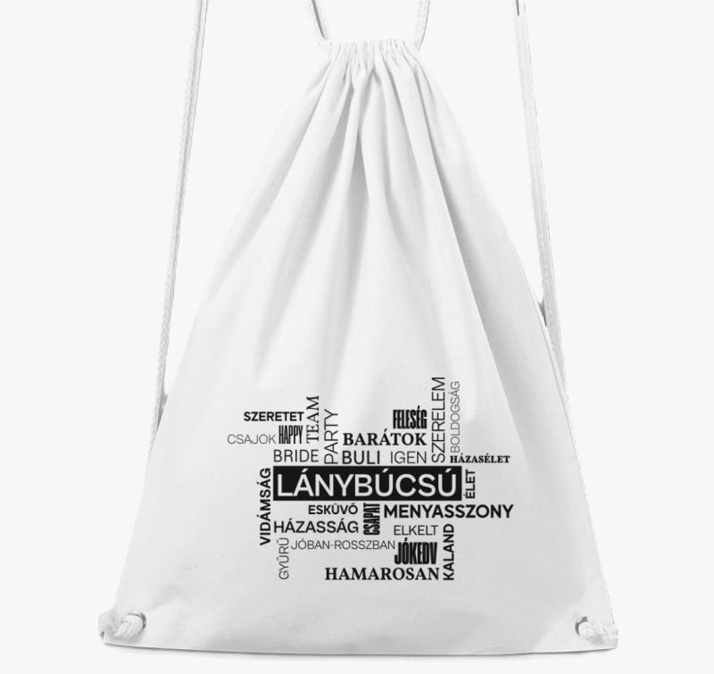 Szófelhős lánybúcsú tornazsák