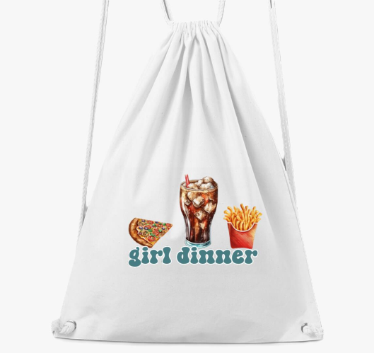 Girl dinner fastfood tornazsák...