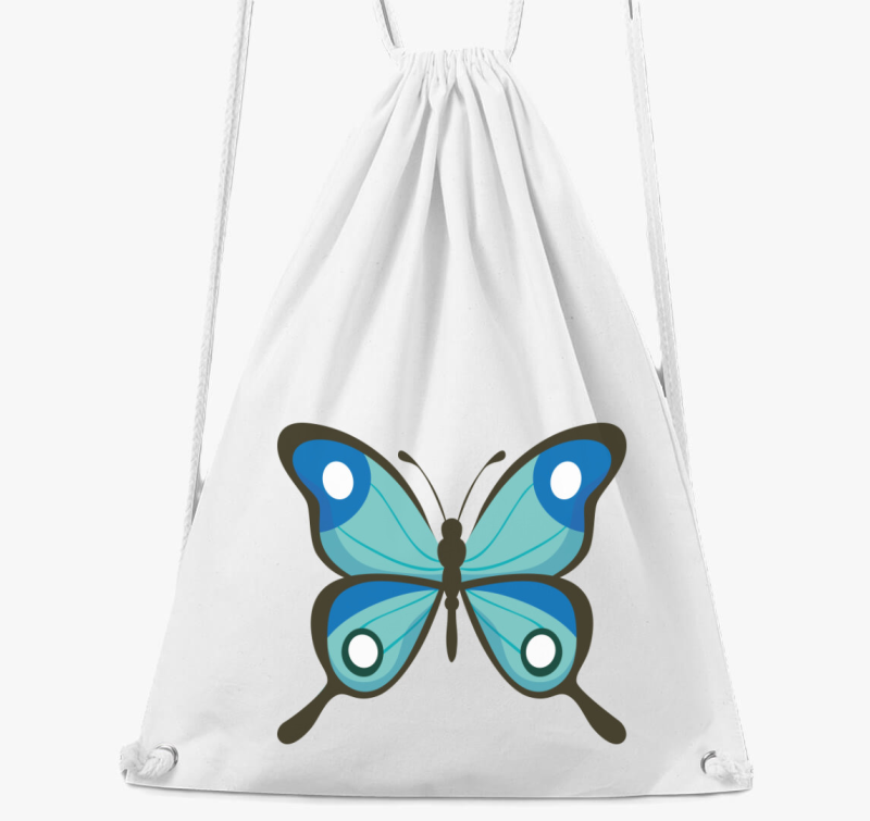 Gyönyörű kék pillangó tornazsák