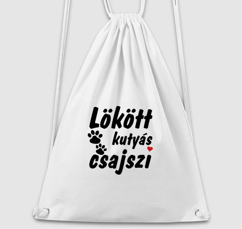 Lökött kutyás csajszi tornazsák