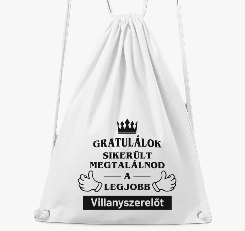 Gratulálok sikerült megtalálnod a legjobb villanyszerelőt tornazsák