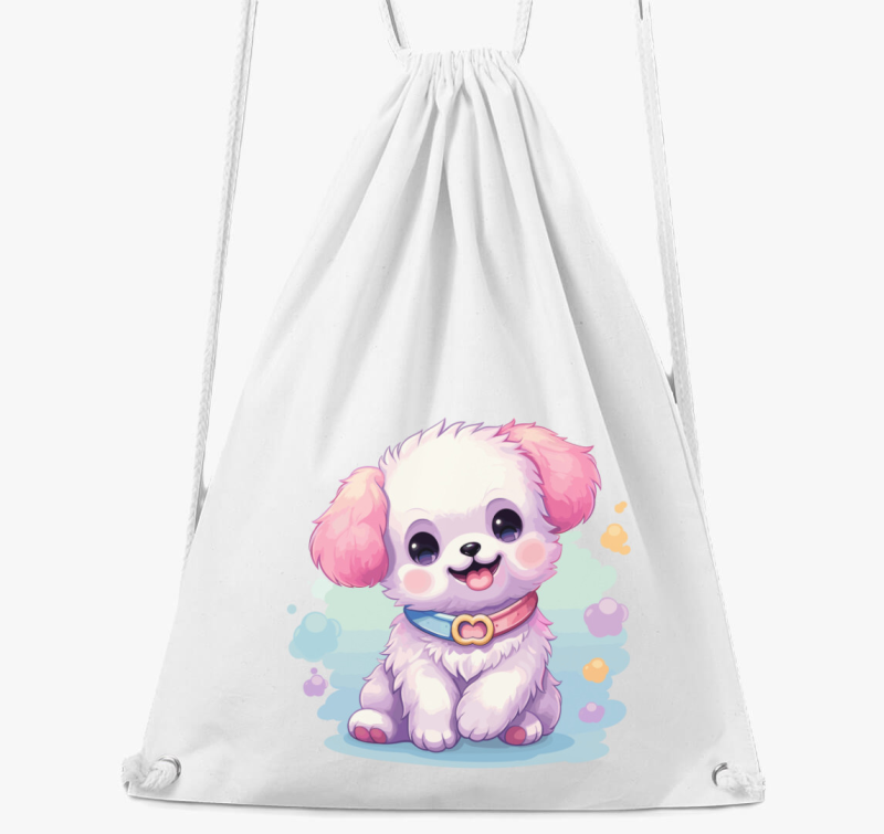 Kis fehér kutyus tornazsák