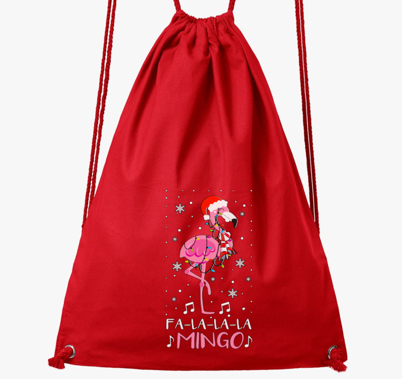 Fa-la-la-lamingó karácsonyi tornazsák