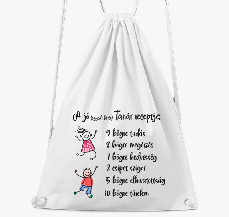 Tanár egyedi tornazsák