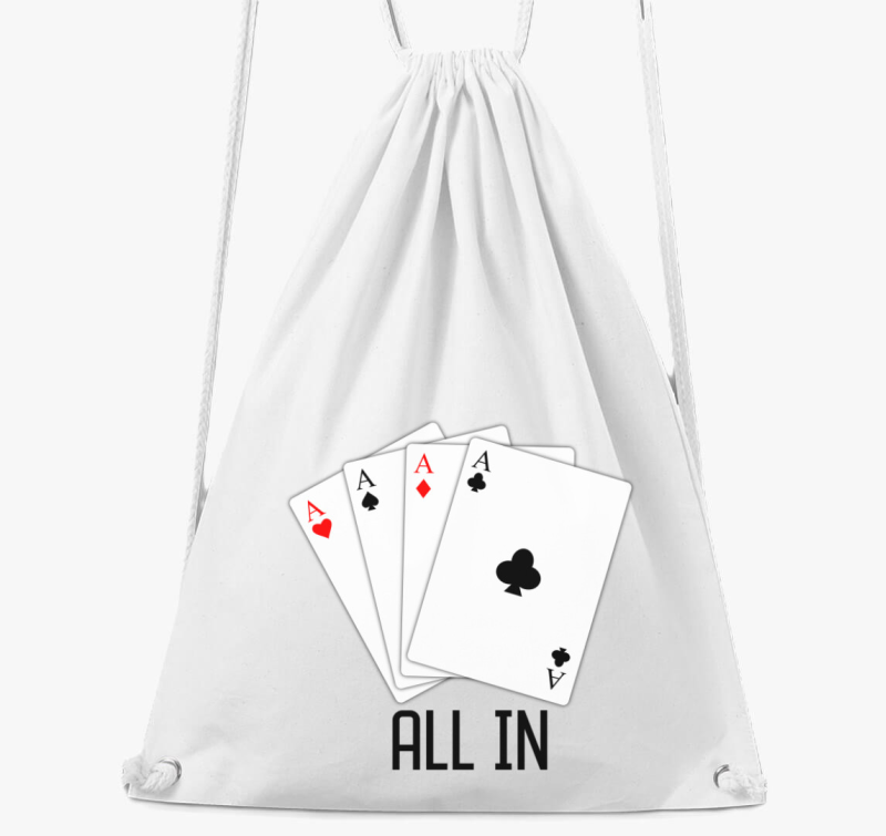 Póker, kártyamintás tornazsák