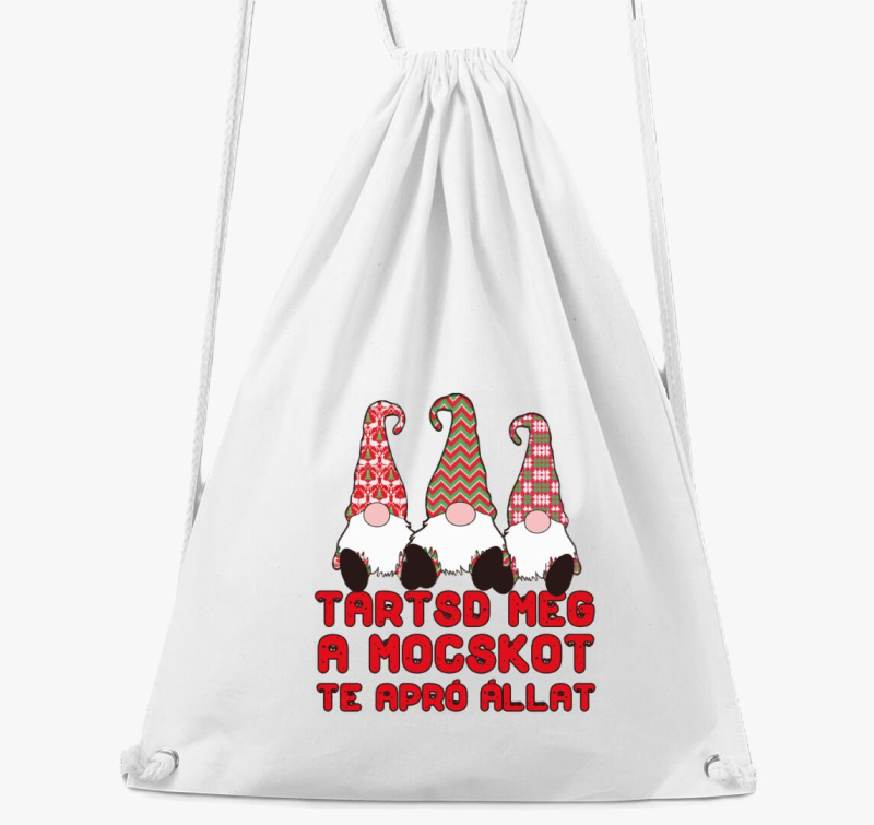 Manós karácsonyi tornazsák