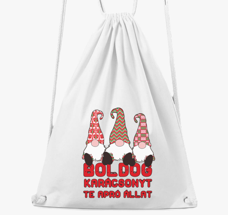 Boldog karácsonyt te apró állat tornazsák