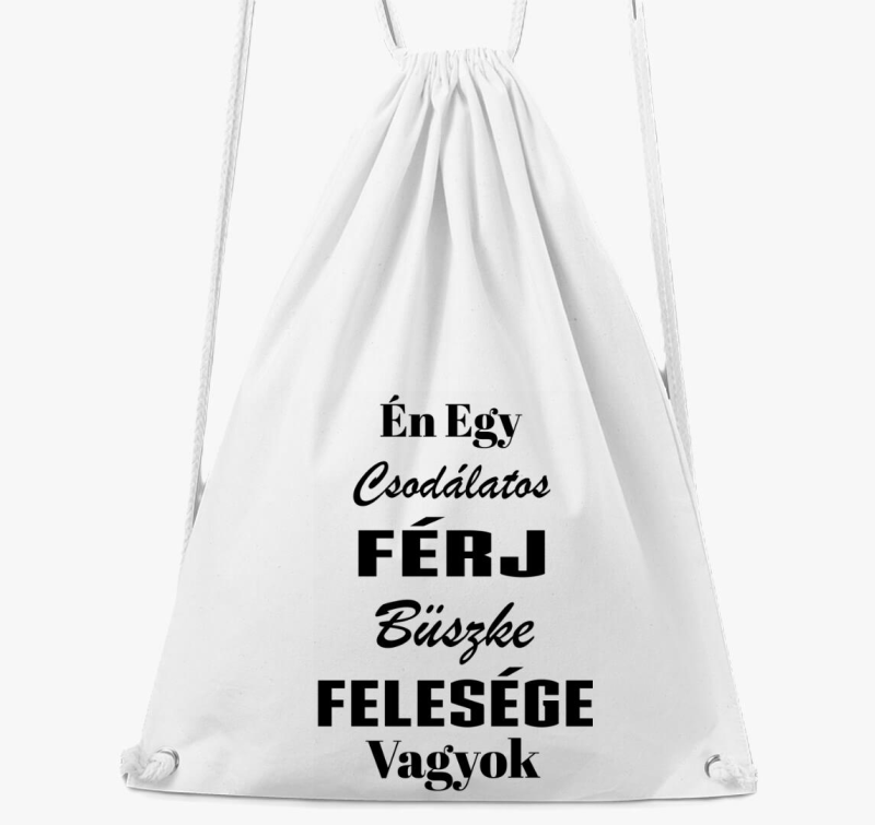 Csodás férj, büszke feleség tornazsák
