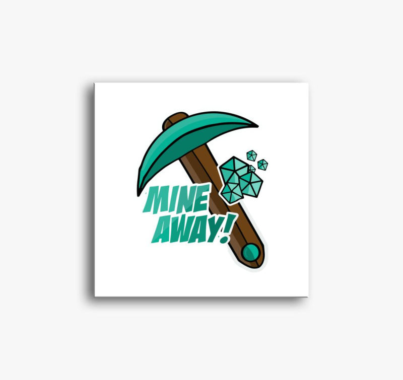 Minecraft mine away vászonkép