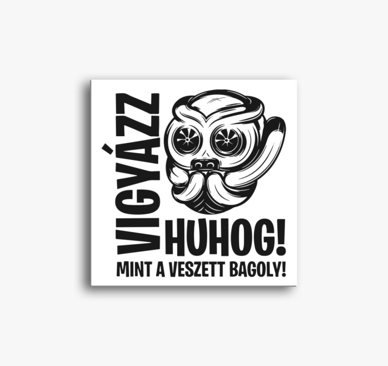 Vigyázz huhog vászonkép