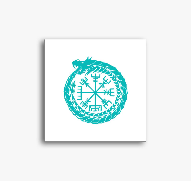 Vegvisir védő rúna vászonkép