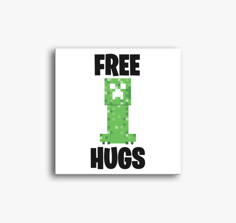 Minecraft free hug vászonkép