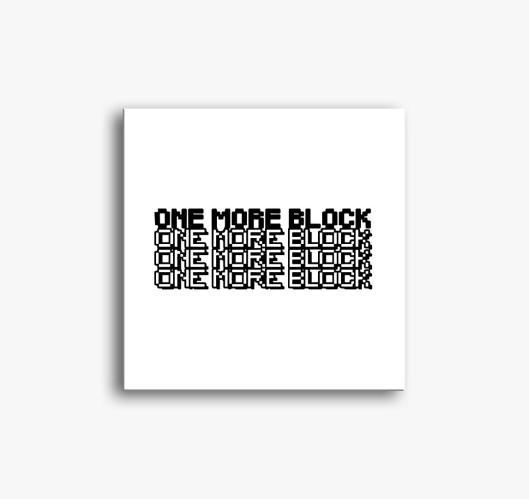 Minecraft one more block vászo...