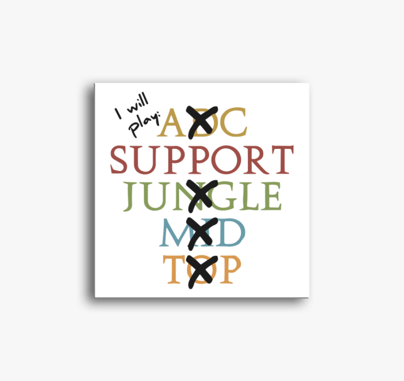 I will play support vászonkép