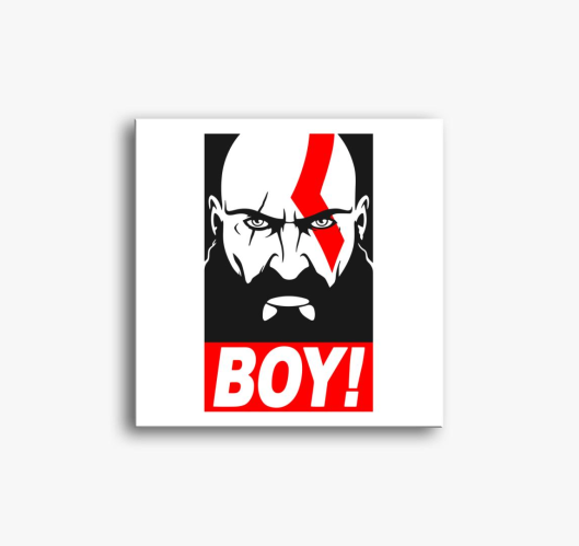 God of war BOY feliratú vászon...
