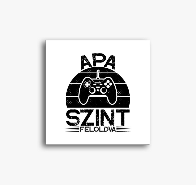 Gamer apa szint feloldva apáknak vászonkép