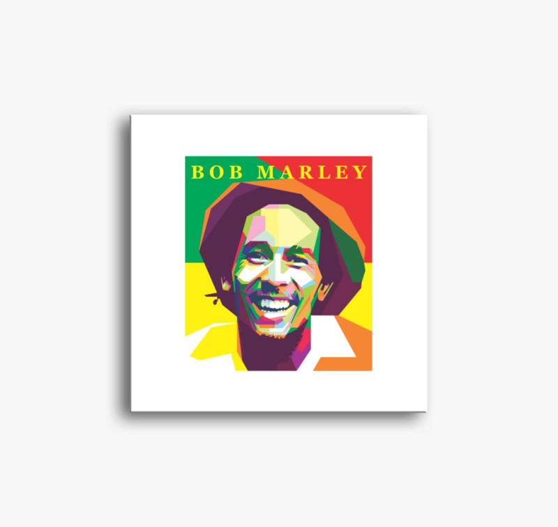 Bob Marley színes portré vászonkép